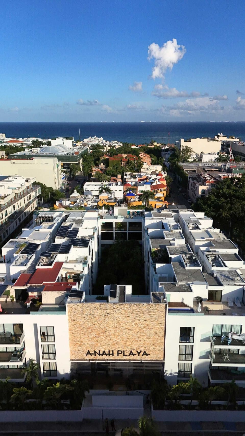 Drone view of the building