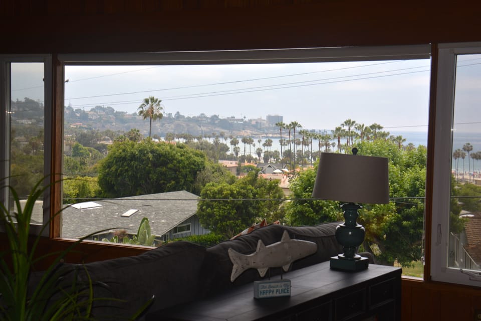 View from the back of the couch in the living room.  