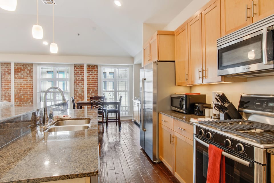 Kitchen is open to the Living Room and Dining Room