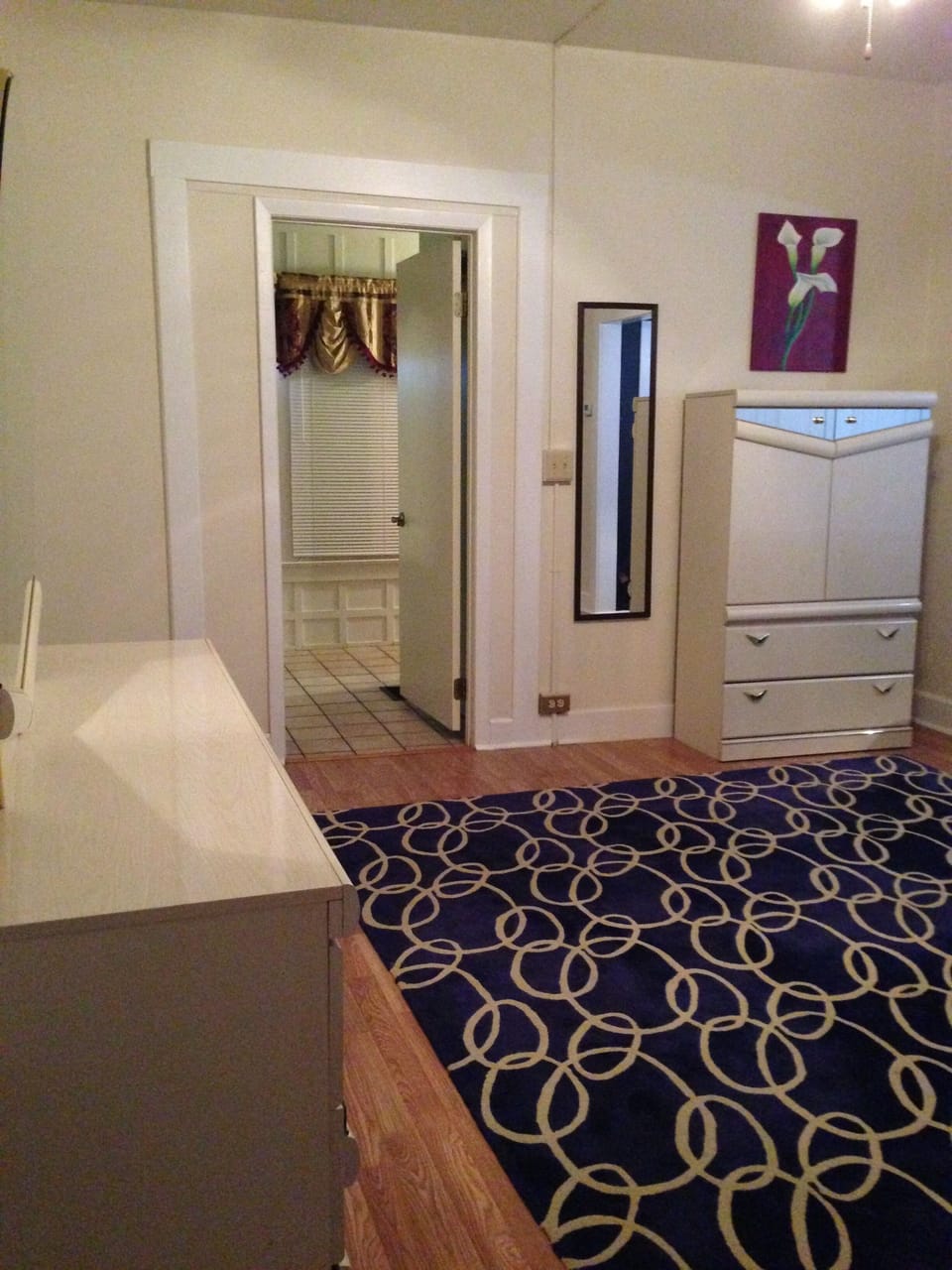 From Living Room to Bedroom showing bathroom entrance