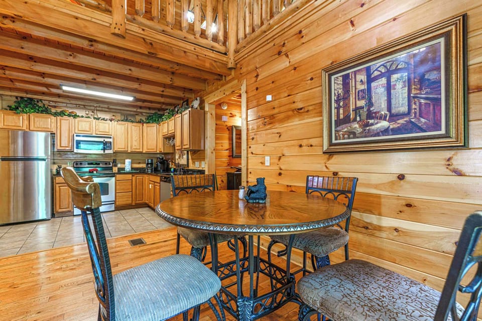 Spacious kitchen and dining area designed for easy meals, conversation, and gathering together