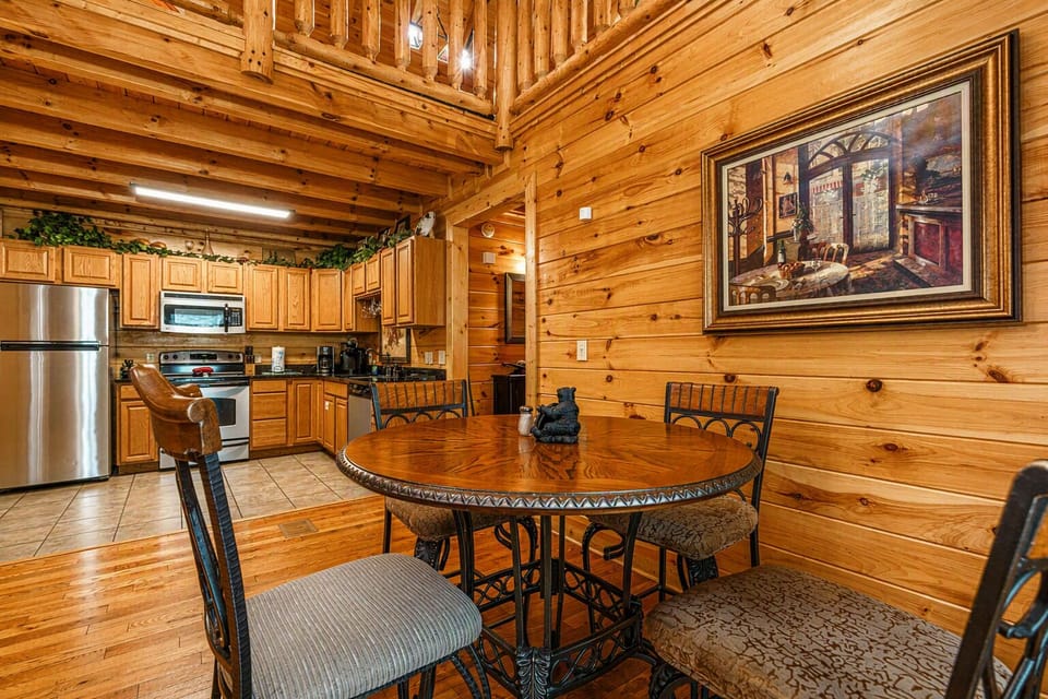 Spacious kitchen and dining area designed for easy meals, conversation, and gathering together