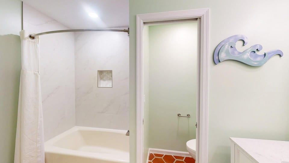 Guest Bathroom with Tub and Shower Combination