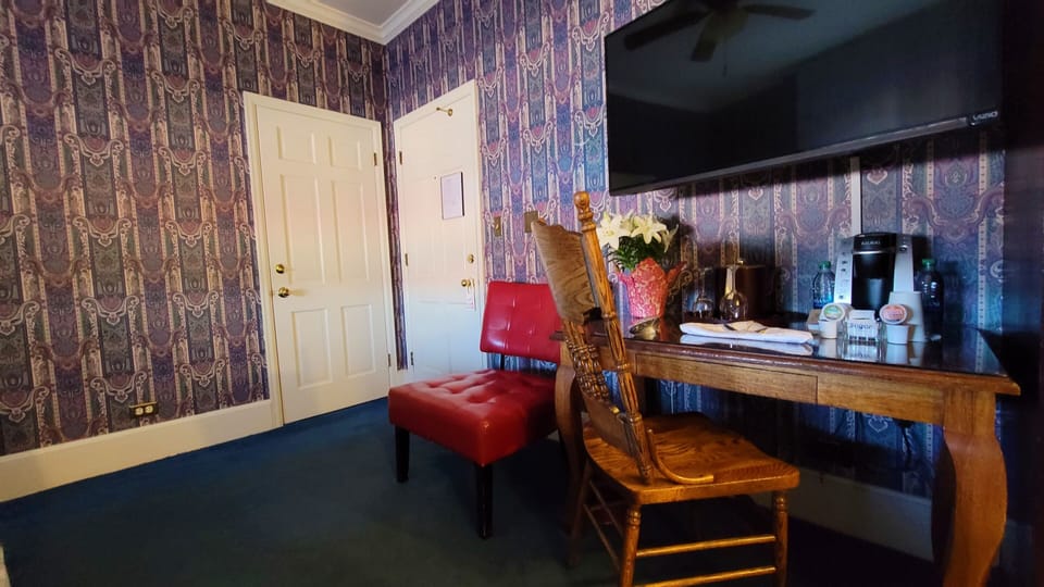 42-inch flat-screen TV with cable channels, TV, iPod dock