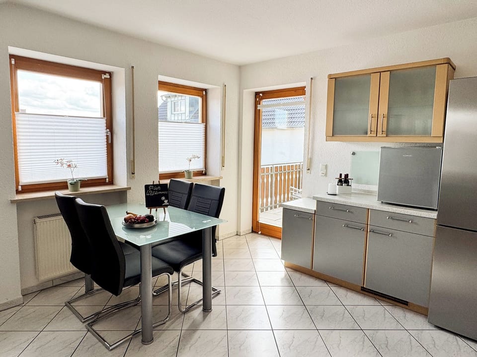 Apartment, 2 Bedrooms, Balcony | Private kitchen | Coffee/tea maker, full-size fridge, microwave, oven