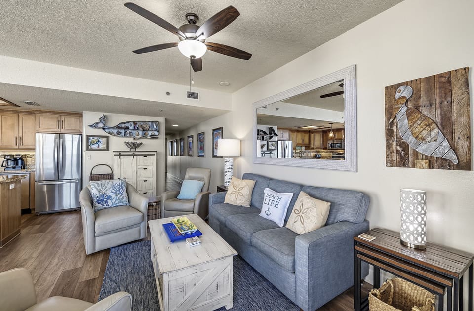 You'll feel right at home in this beautifully decorated 3 bedroom | 2 bath beach front condo