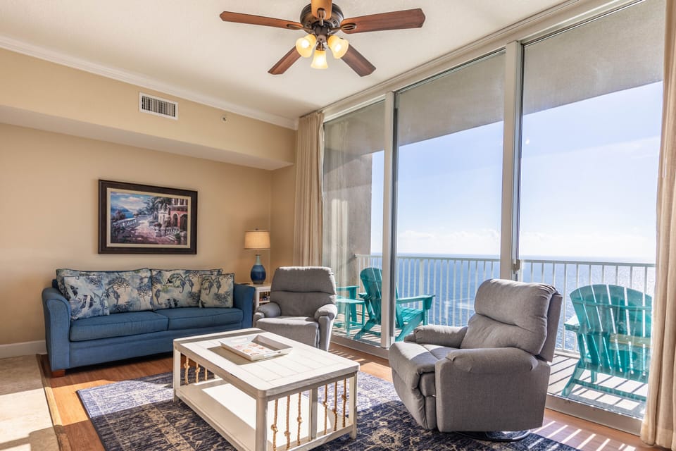 Oceanfront View 2 New Recliners to kick back and relax