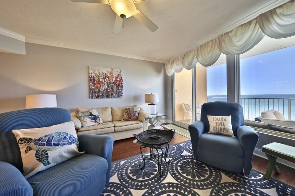 Gulf front living room