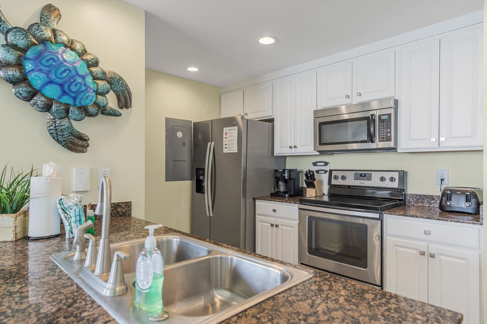 Fully stocked kitchen