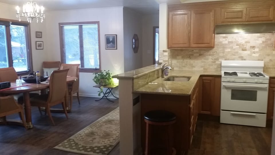 dining room and kitchen
