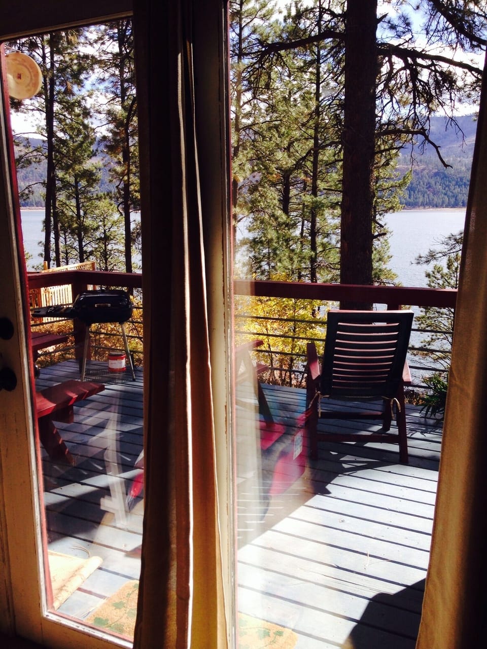 Double glass doors to the deck.