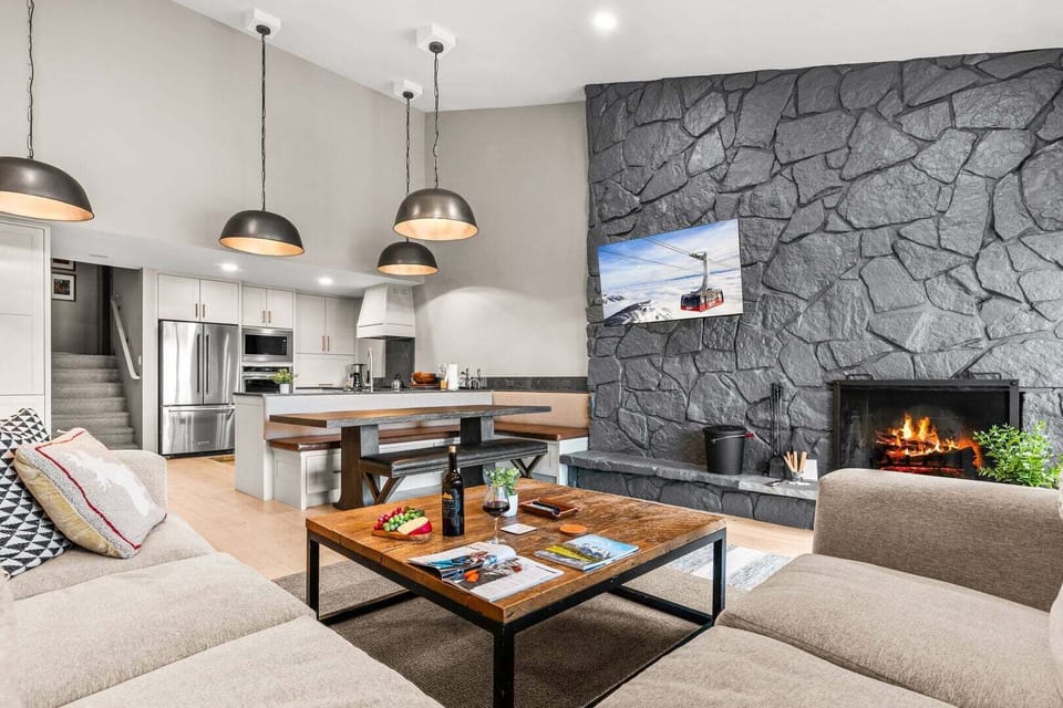 Living Room with Fire Place