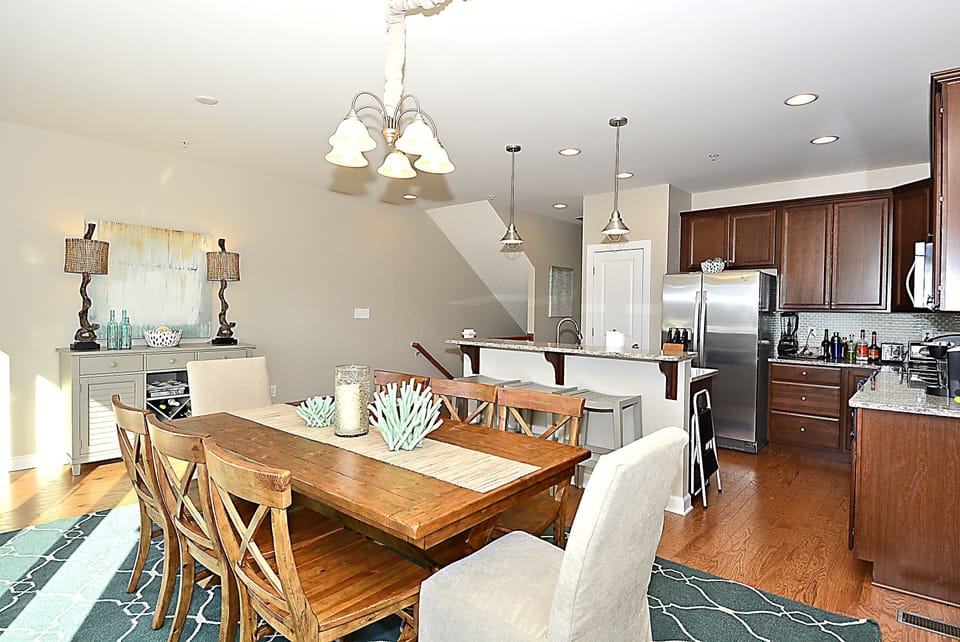 Kitchen and dining area on second floor