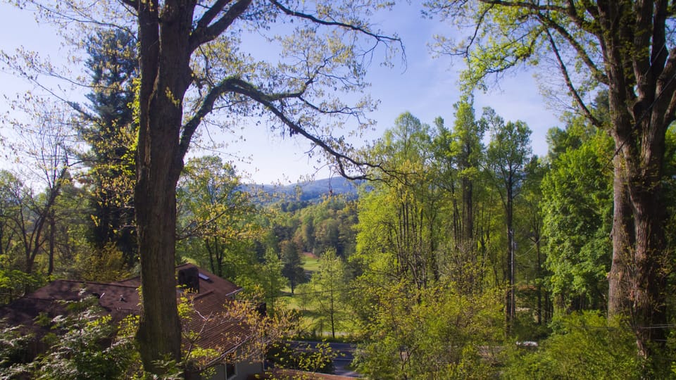 The cottage overlooks Hendersonville Country Club