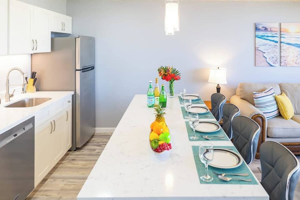 Dining counter top seats four