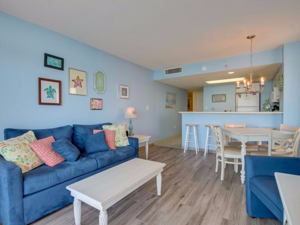 Living room looking towards kitchen