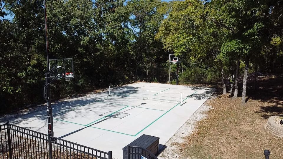 Play pickleball or basketball on your private court!