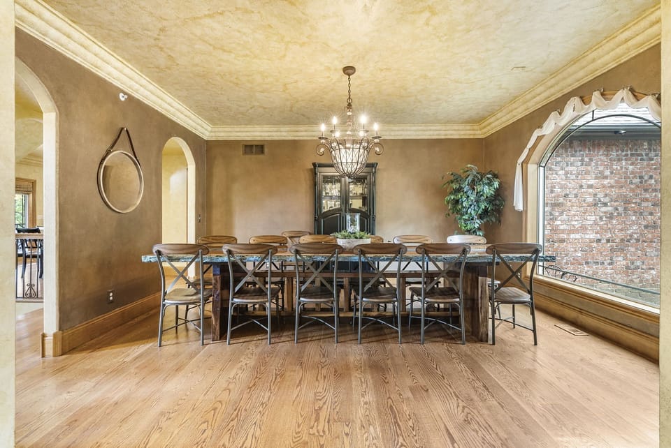 Custom made dining room table to fit the family 