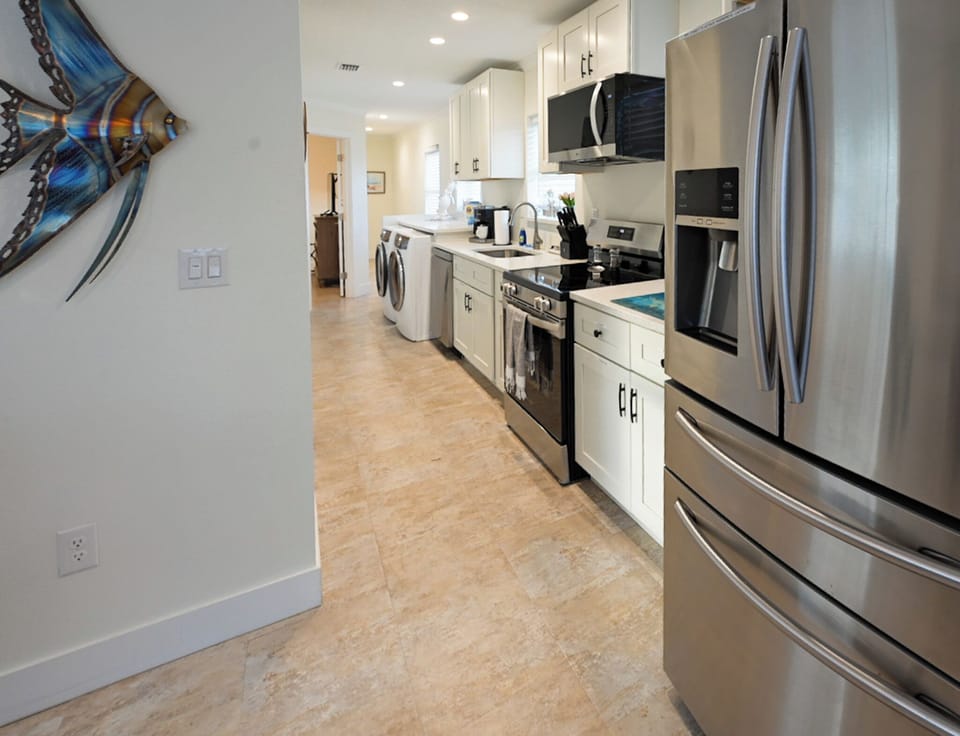 Galley kitchen newly updated.