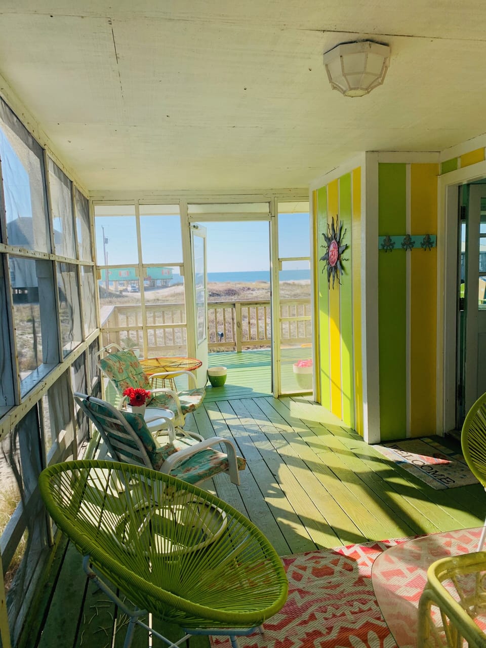 Screened in COVERED deck with view!