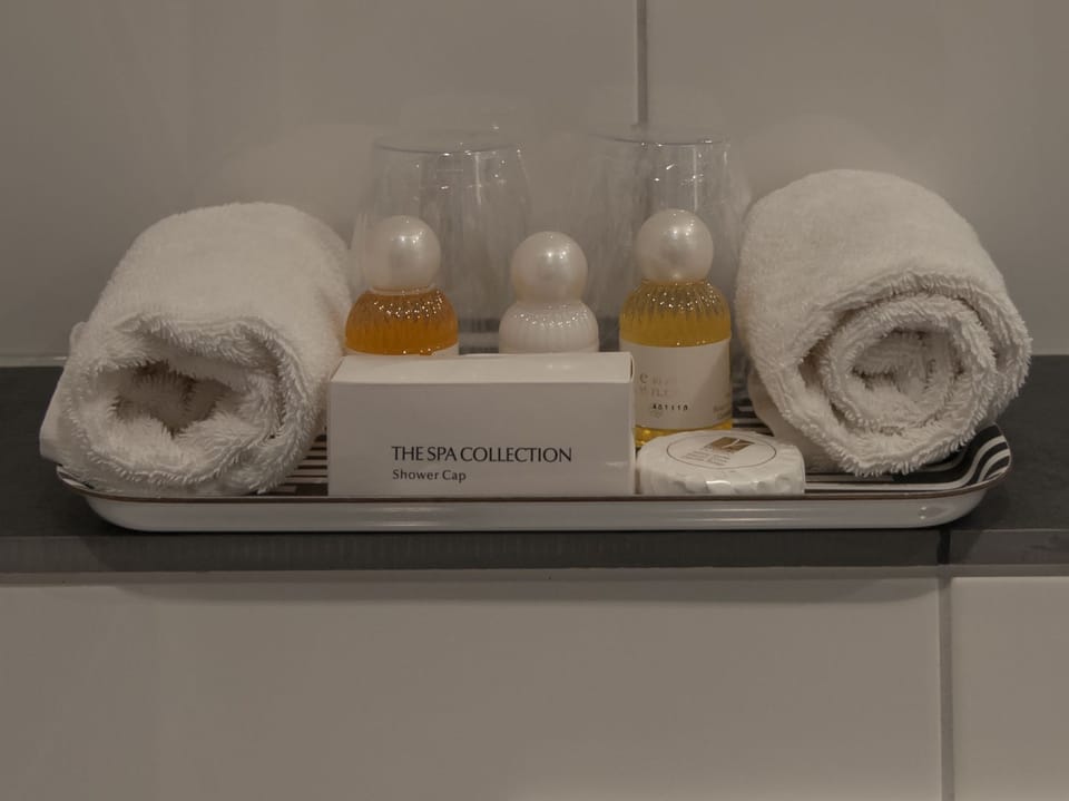 Twin Room | Bathroom amenities | Free toiletries, hair dryer, bathrobes, slippers
