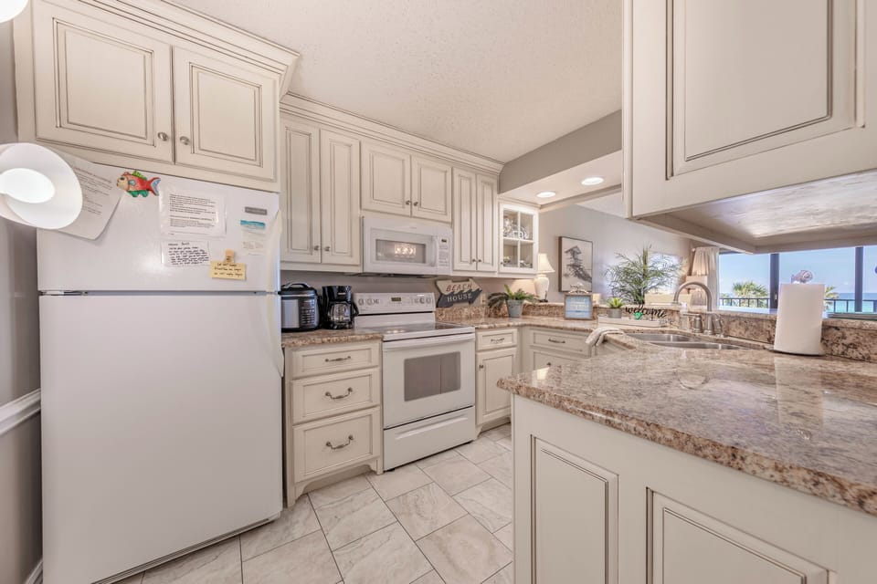 Fully stocked kitchen