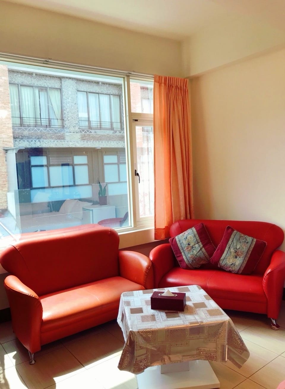 Classic Room, 2 Double Beds | Living area | Flat-screen TV