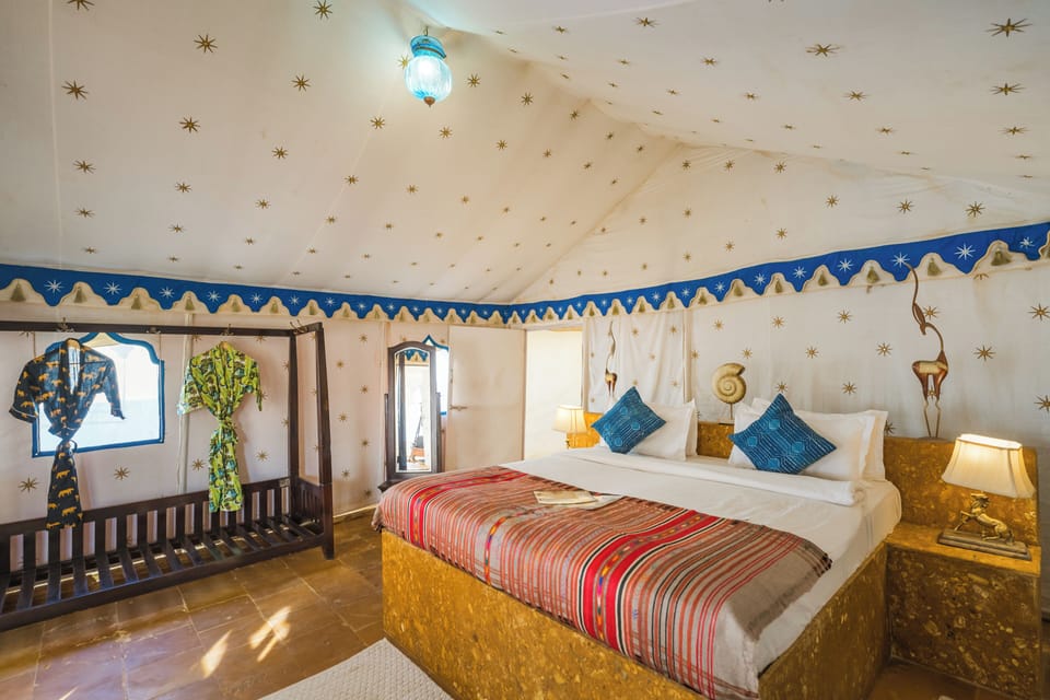 Luxury Tent | 1 bedroom, premium bedding, memory foam beds, desk