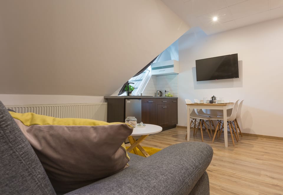 Comfort Apartment, 1 Bedroom | Private kitchen | Fridge, stovetop, coffee/tea maker, electric kettle