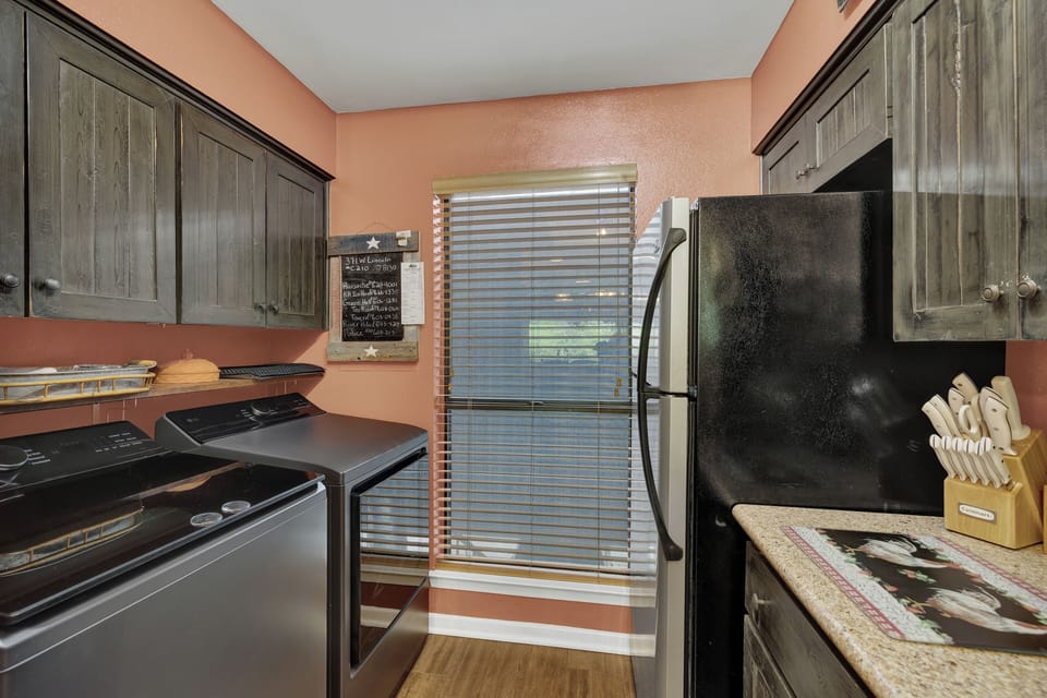 brand new washer and dryer, laundry soap provided