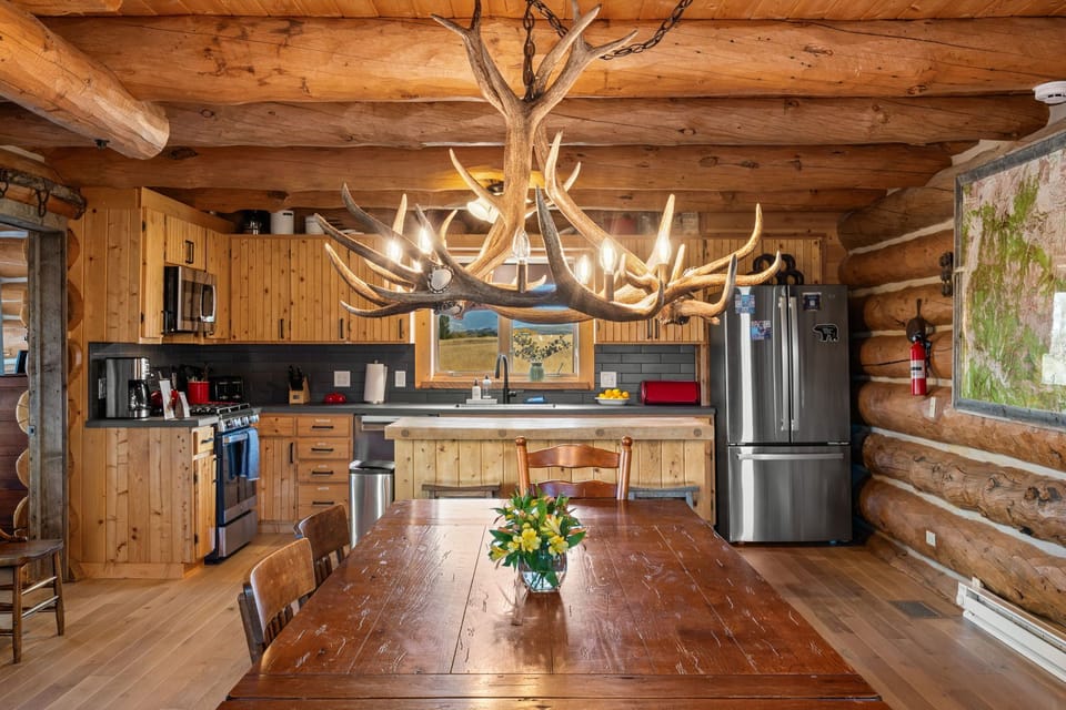 Large kitchen, dining and common spaces.  All uniquely Montana