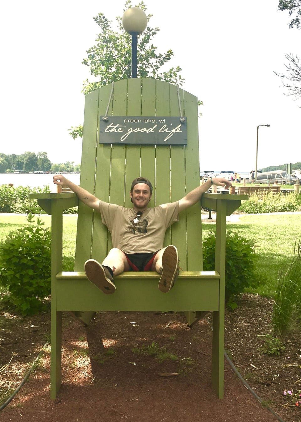 Photo op in Deacon Mills Park.