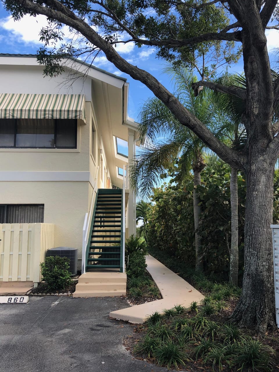 Stairs up to condo, first one on the left!