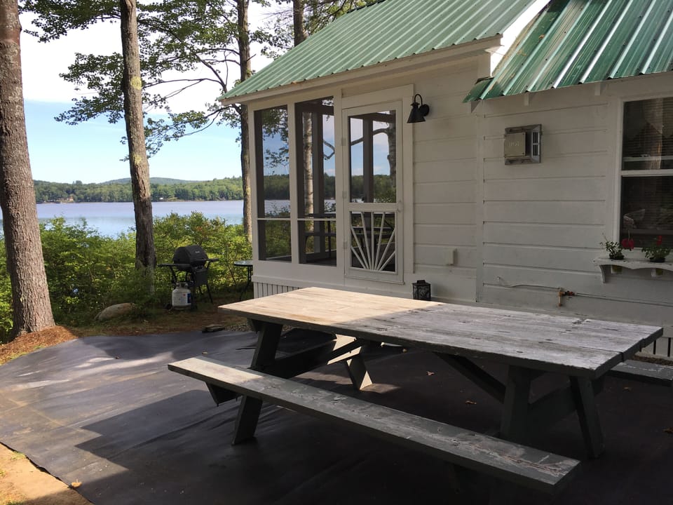 Back entrance, just steps from the shore line
