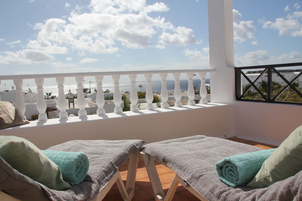 Views of the sea and Fuerteventura from the terrace.