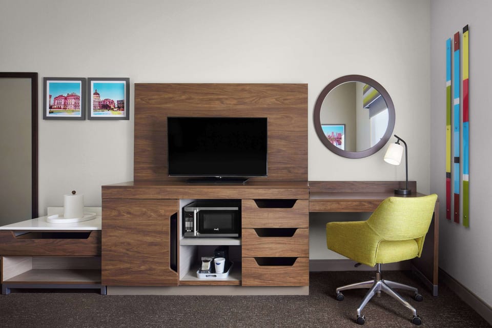 Desk, blackout drapes, iron/ironing board, free WiFi