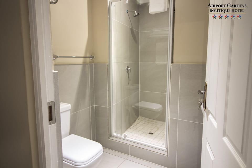 Designer toiletries, hair dryer, towels, soap