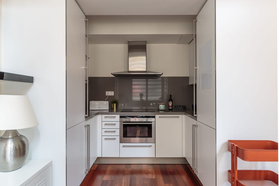 Fully equipped kitchen with modern appliances