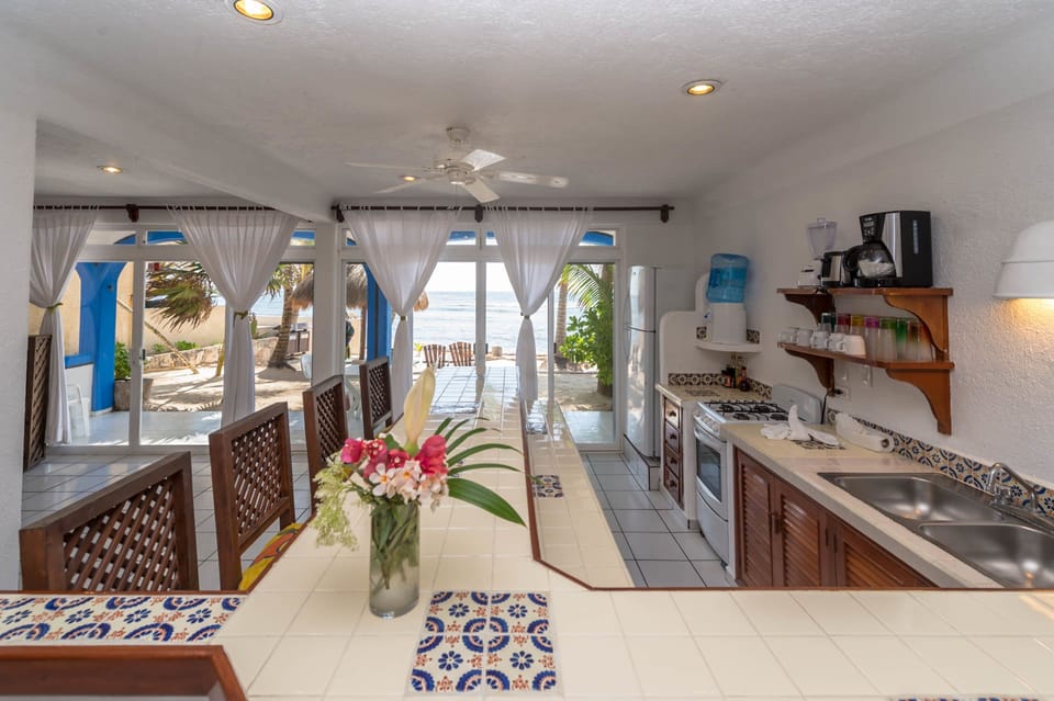 Standard Condo, 2 Bedrooms, Beachfront | Private kitchen | Mini-fridge, coffee/tea maker