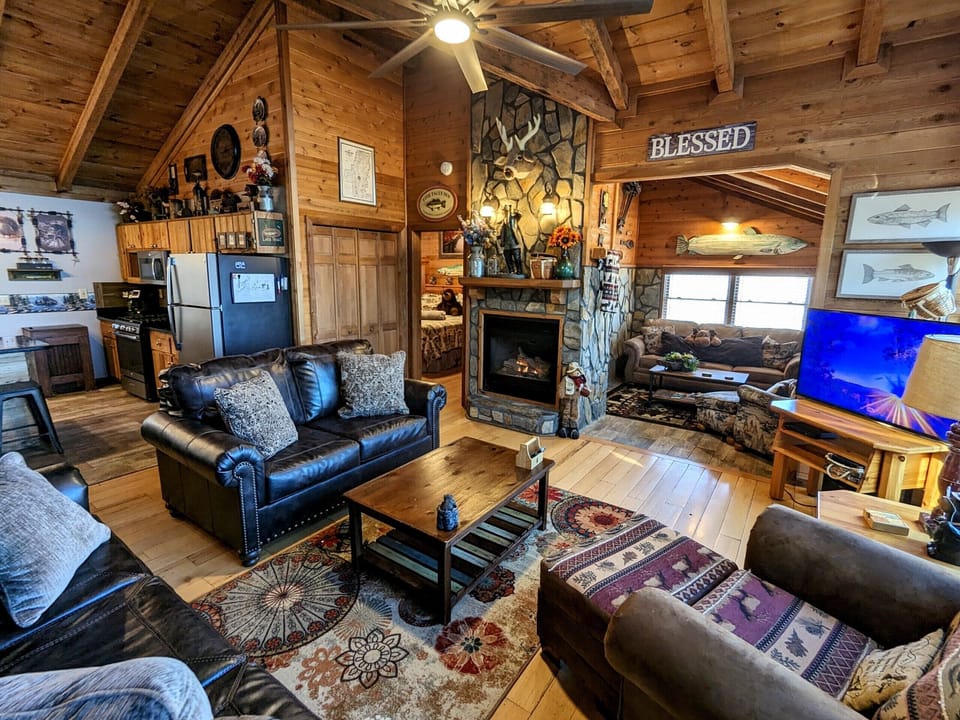 Family Room open to the kitchen.  
