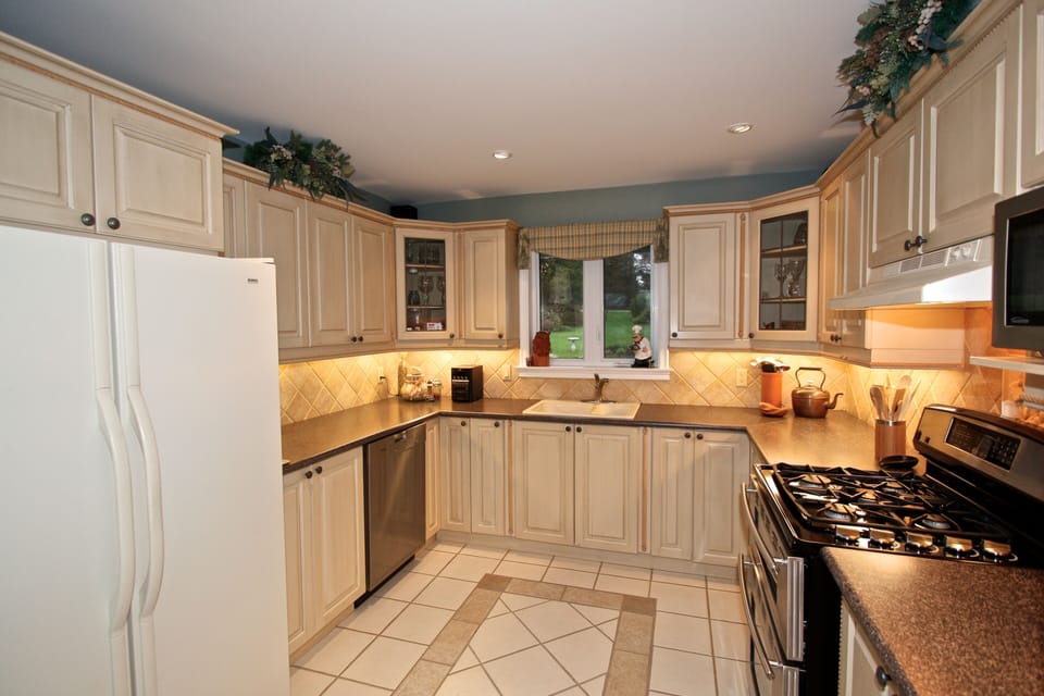 Kitchen with gas stove