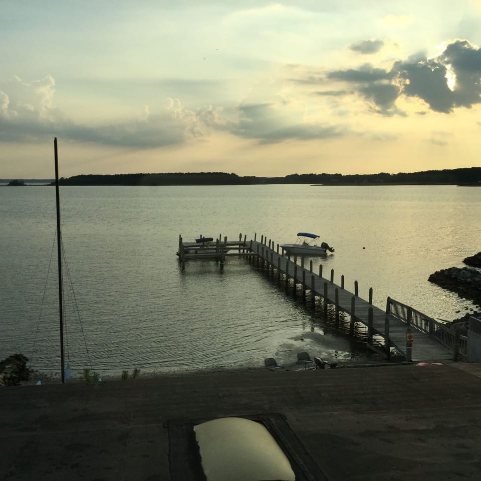 Master bedroom views of your dock