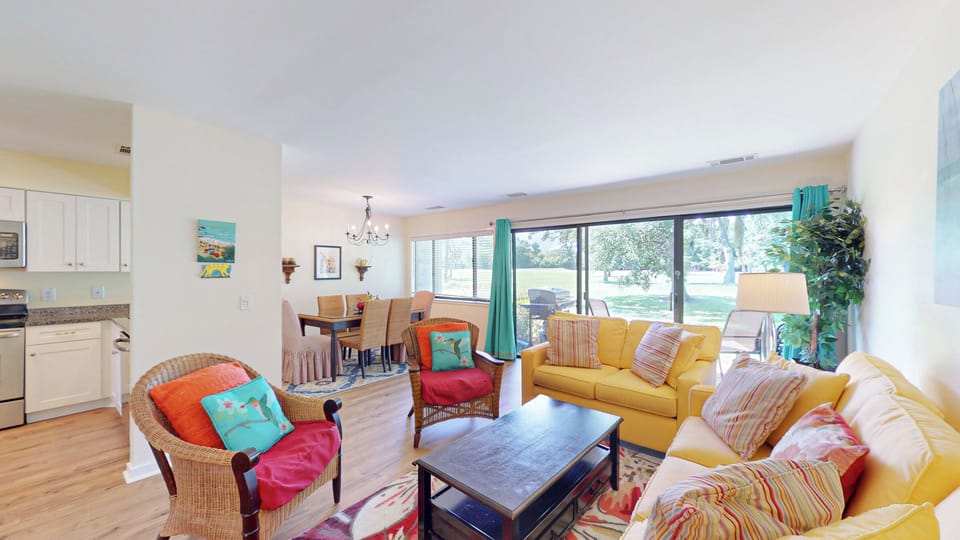 Living Room with Views of the George Fazio Golf Course