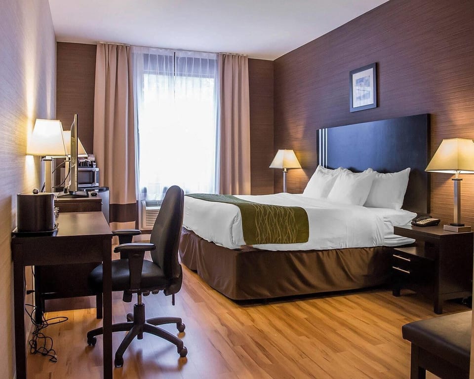 Room, 1 King Bed, Non Smoking | Pillowtop beds, desk, blackout drapes, iron/ironing board