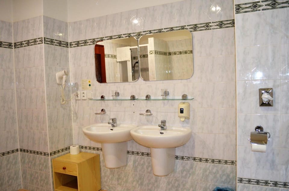 Free toiletries, hair dryer, towels