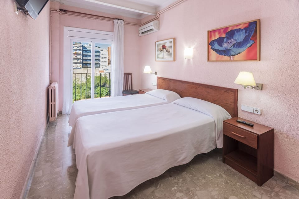 Desk, laptop workspace, blackout drapes, free WiFi