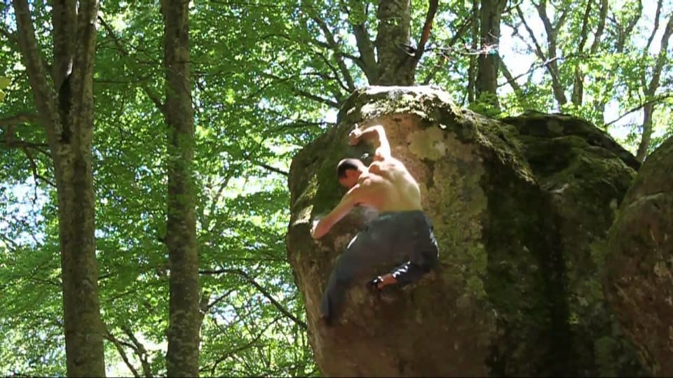 Outdoor rock climbing