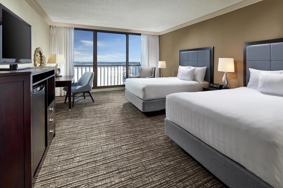 Premium bedding, pillowtop beds, in-room safe, desk