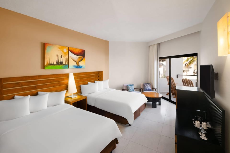 Standard Room, 2 Double Beds | In-room safe, iron/ironing board, WiFi (free), bed sheets
