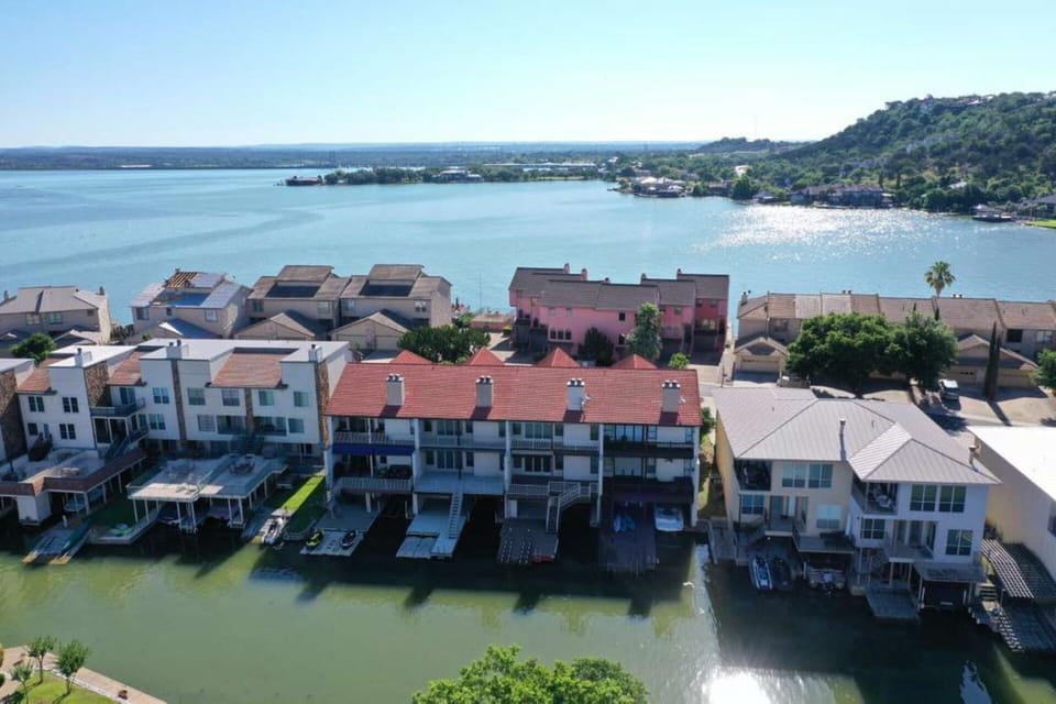 Arial - Back- red roof bldg